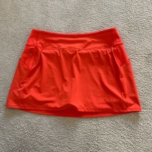 Athleta orange skort